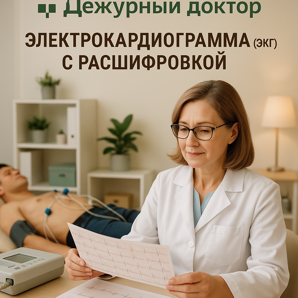 Электрокардиограмма (ЭКГ) с расшифровкой
